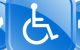 The image is made up of five icons in a row. The first icon is the symbol for hearing loss, the second symbol is for sign language, the centre symbol is a wheelchair, the fourth is accessible toilets, and the fifth is for assistive/guide dogs.